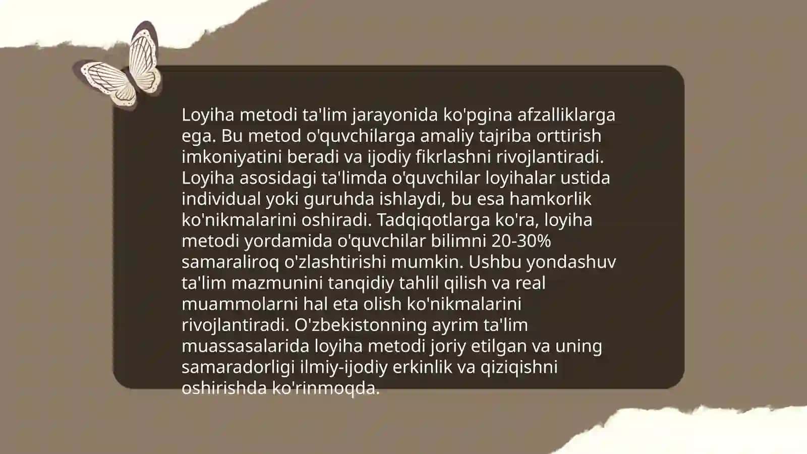 Loyiha metodining ta'rifi va tushunchasi 4