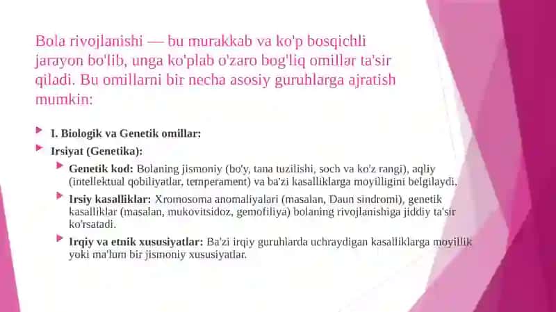 Bolanirivojlantirishning asosiy sohalari 4