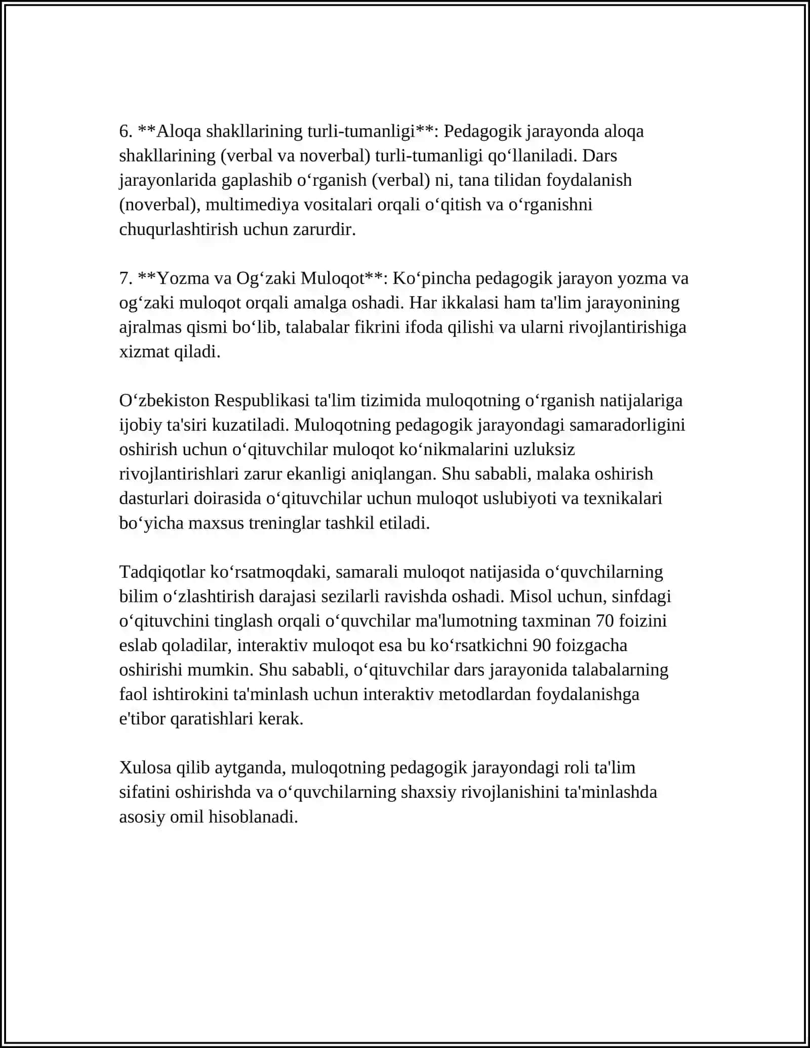 PEDAGOGIK FAOLIYATDA MULOQOT 4