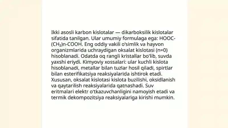 Bir аsоsli kаrbоn kislоtаlаrning оlinish usullаri 4
