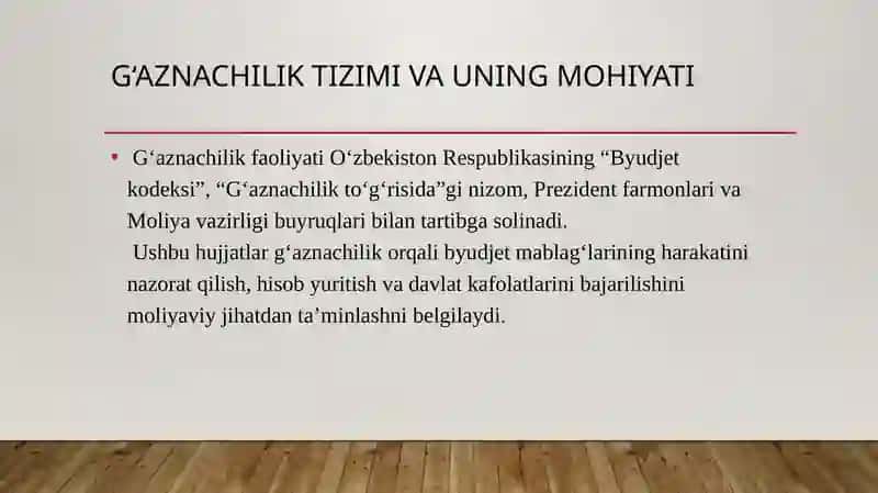 G‘aznachilikda davlat kafolatlarini ta’minlash 4