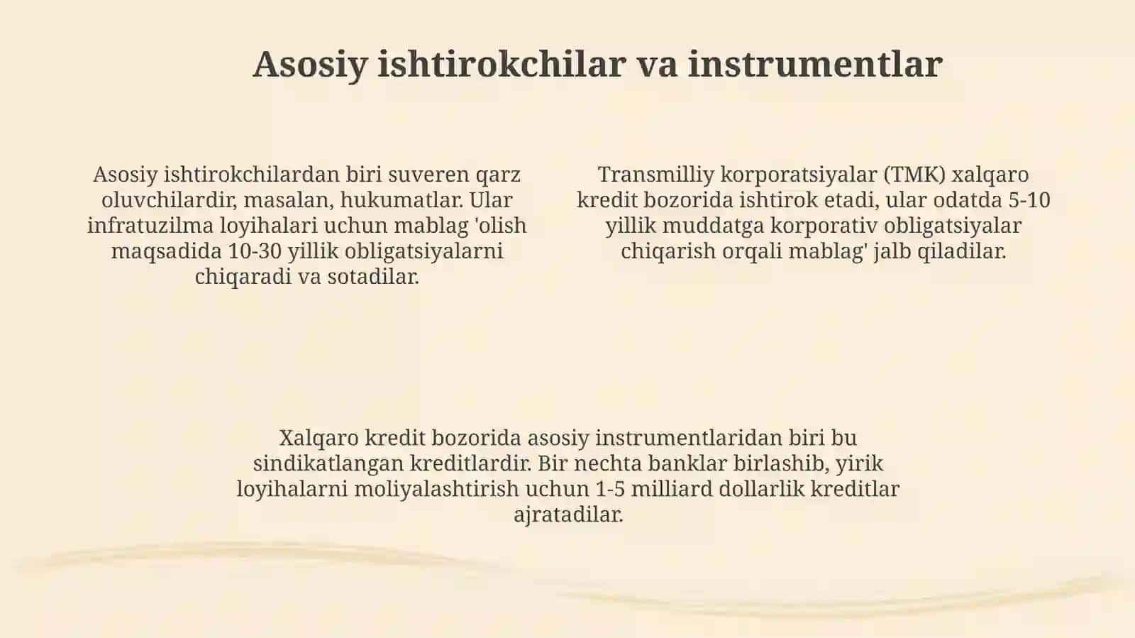 Xalqaro kredit bozori 4