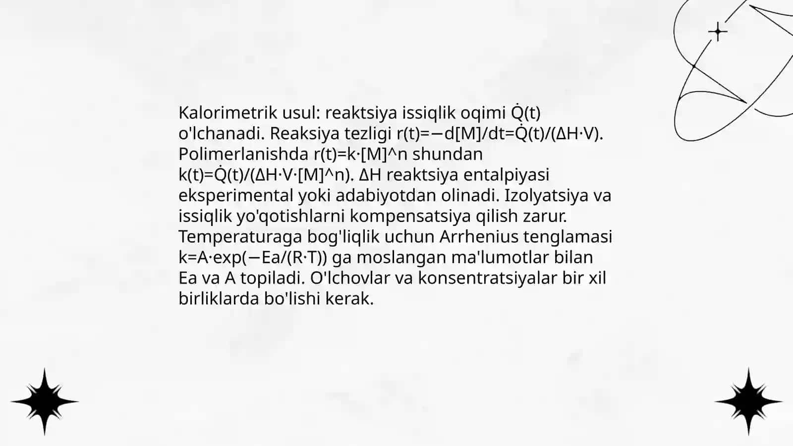 Spolimerlanish kanstantlarini hisoblash usullari 4