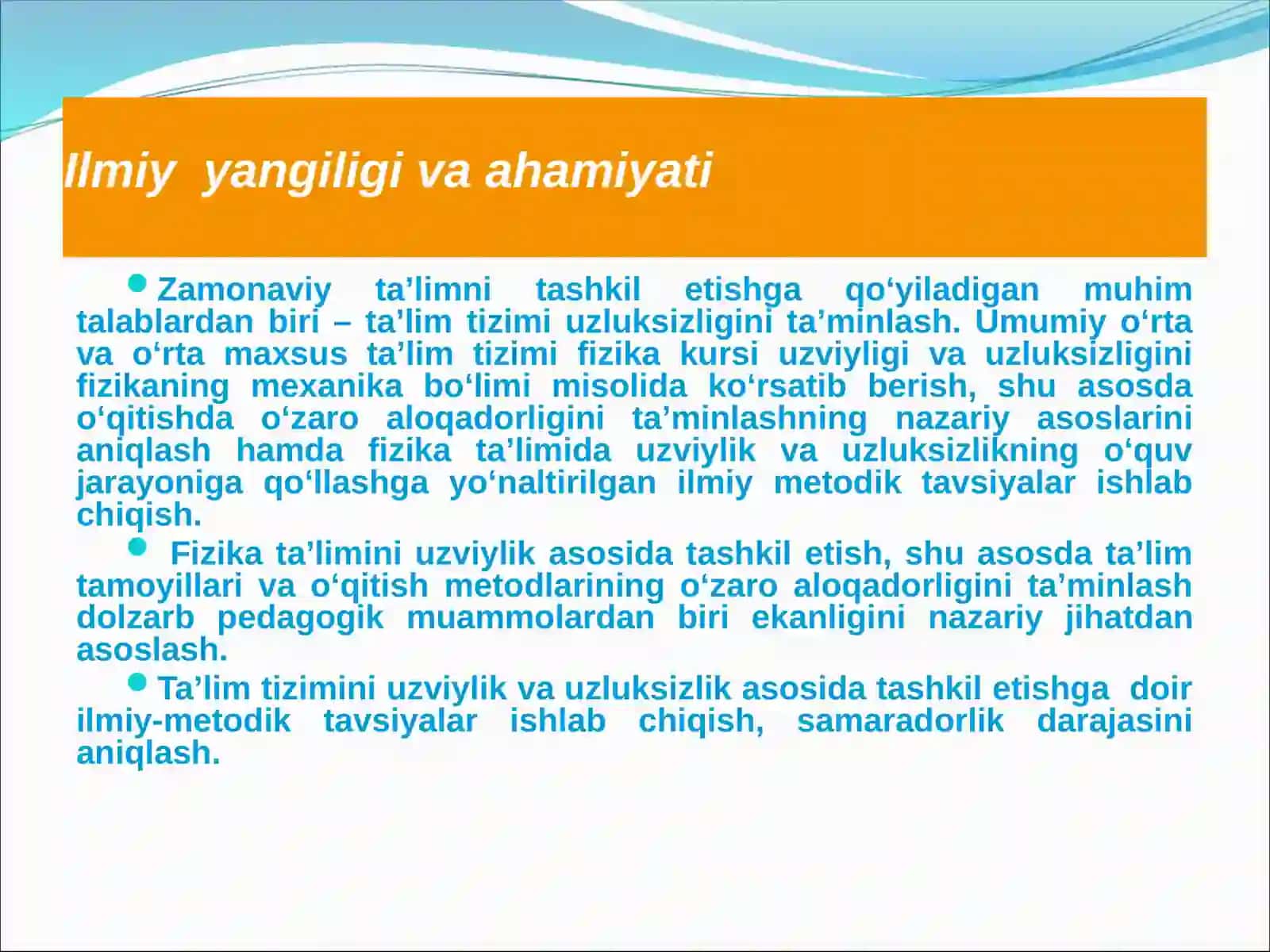 O`ZBEKISTON RESPUBLIKASIDA UZLUKSIZ TA`LIM TIZIMI 4