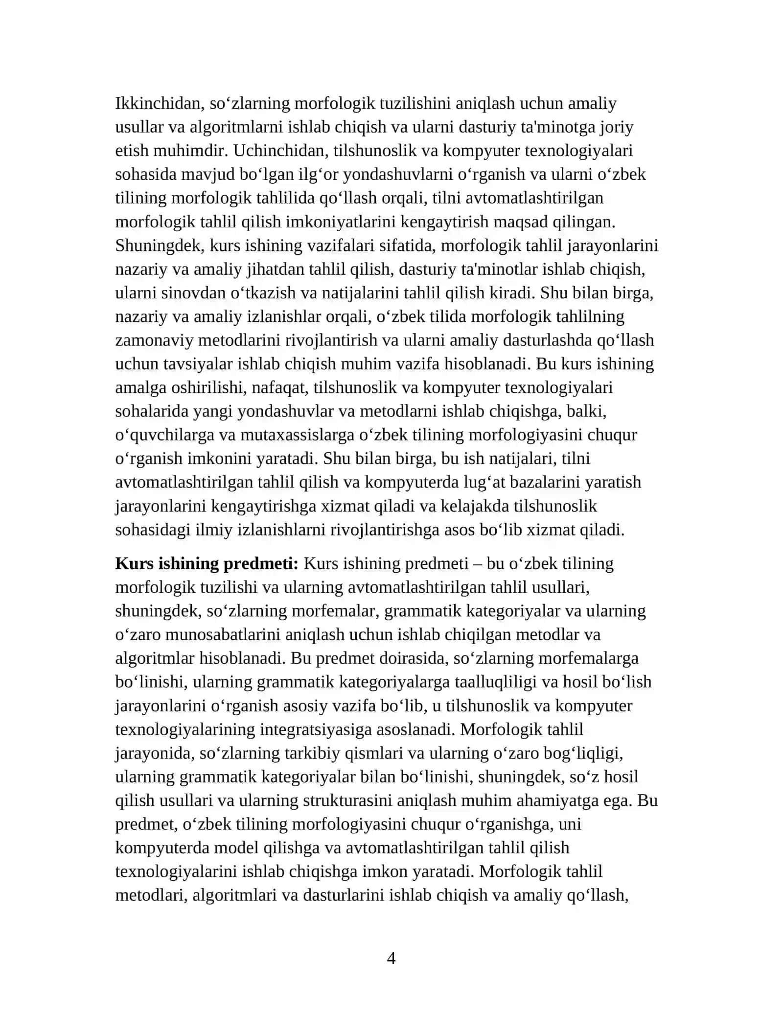 MORFOLOGIK TAHLIL (MUAYYAN ASAR MISOLIDA) 4