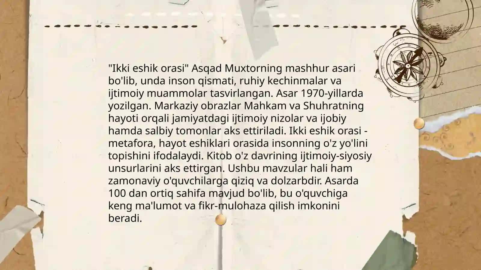 O'tkir Hoshimov Ikki eshik orasi 4