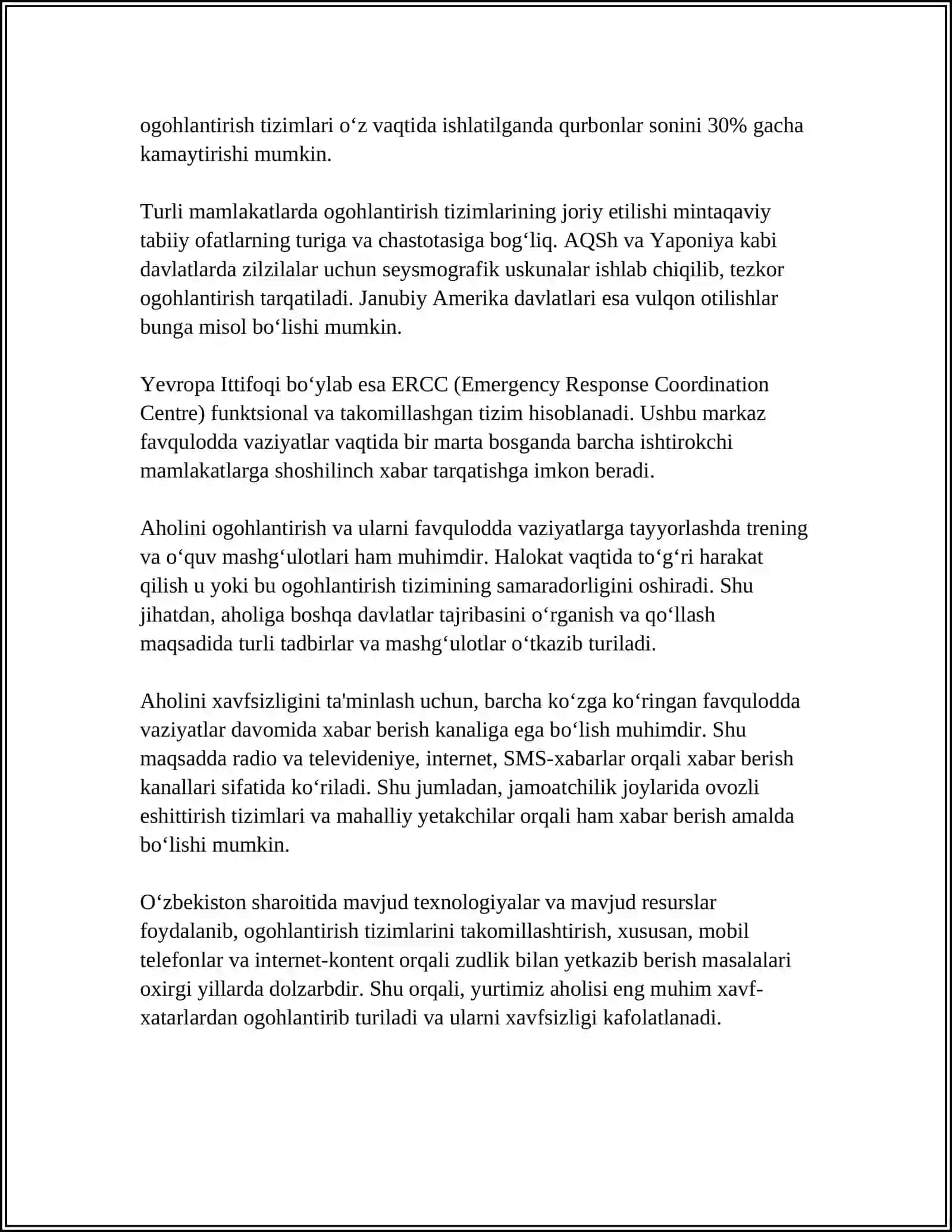 FAVQULOTDA VAZIYATLARDA OGOHLANTIRISH MUHOFAZALANISH TADBIRLARI 4