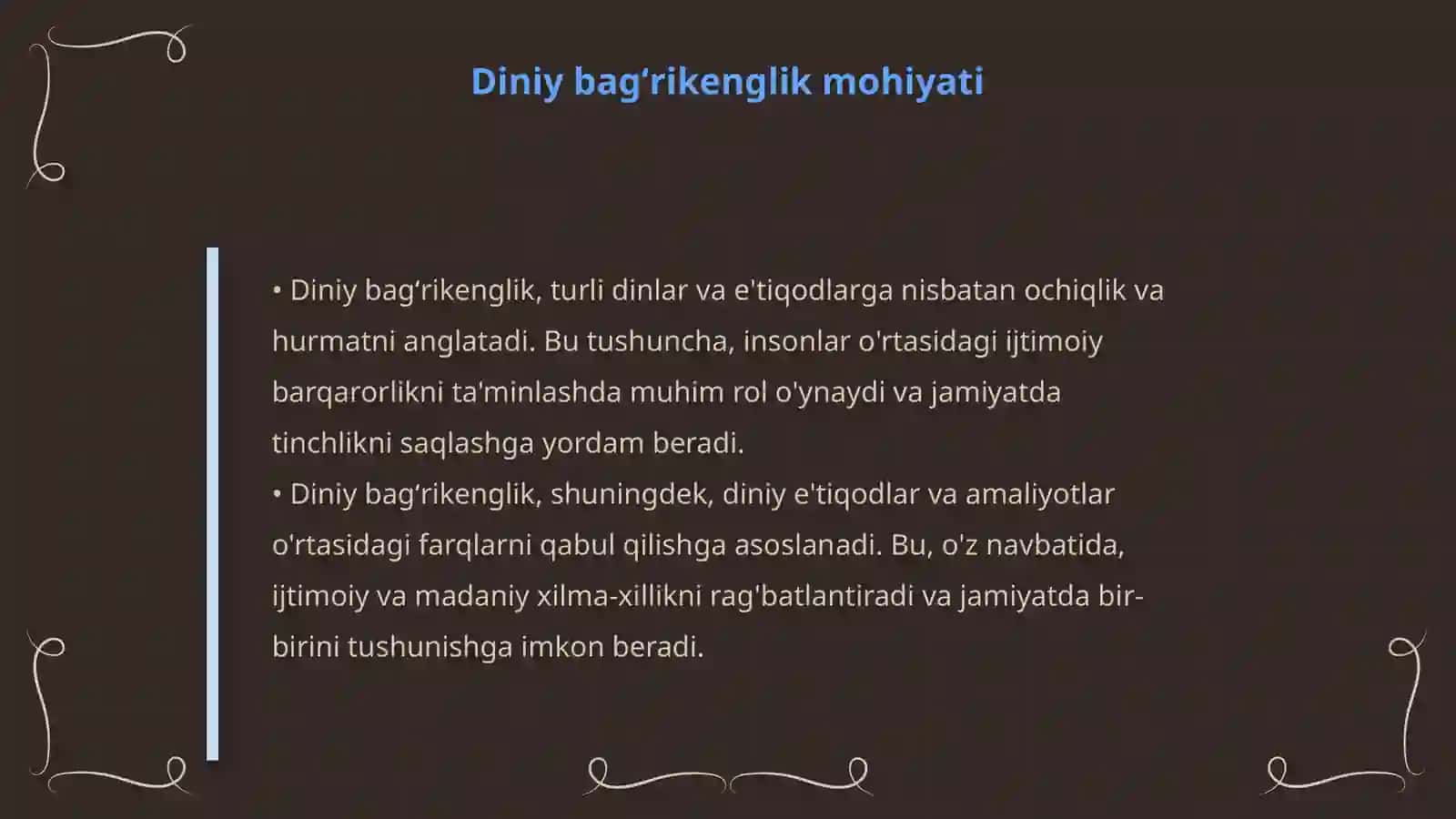 Tolerantlik va diniy bagʻrikenglik 4