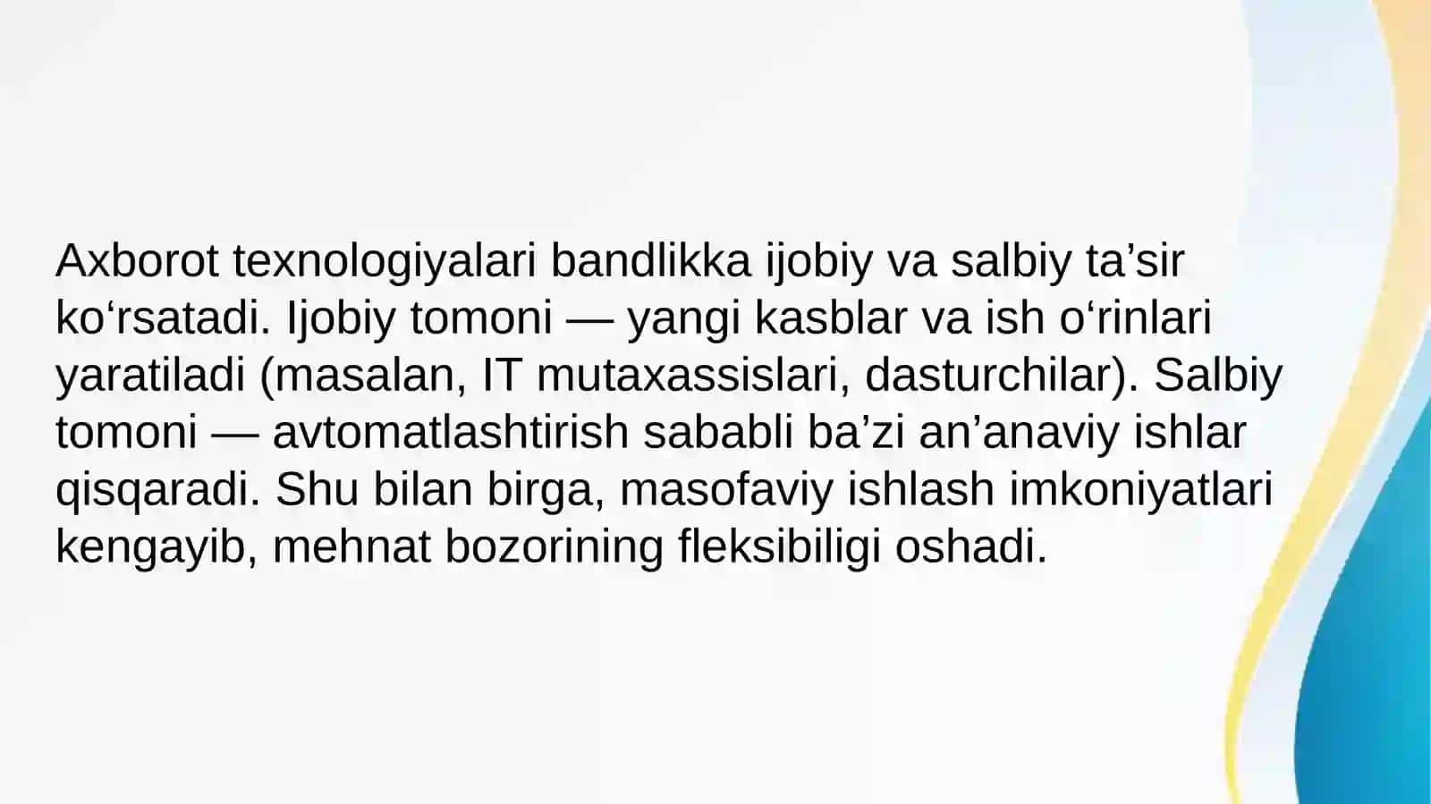 Axborot texnologiyalaridan foydalanishning ta’siri 4