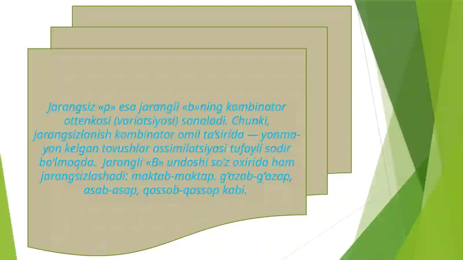Undoshlar tasnifi 4