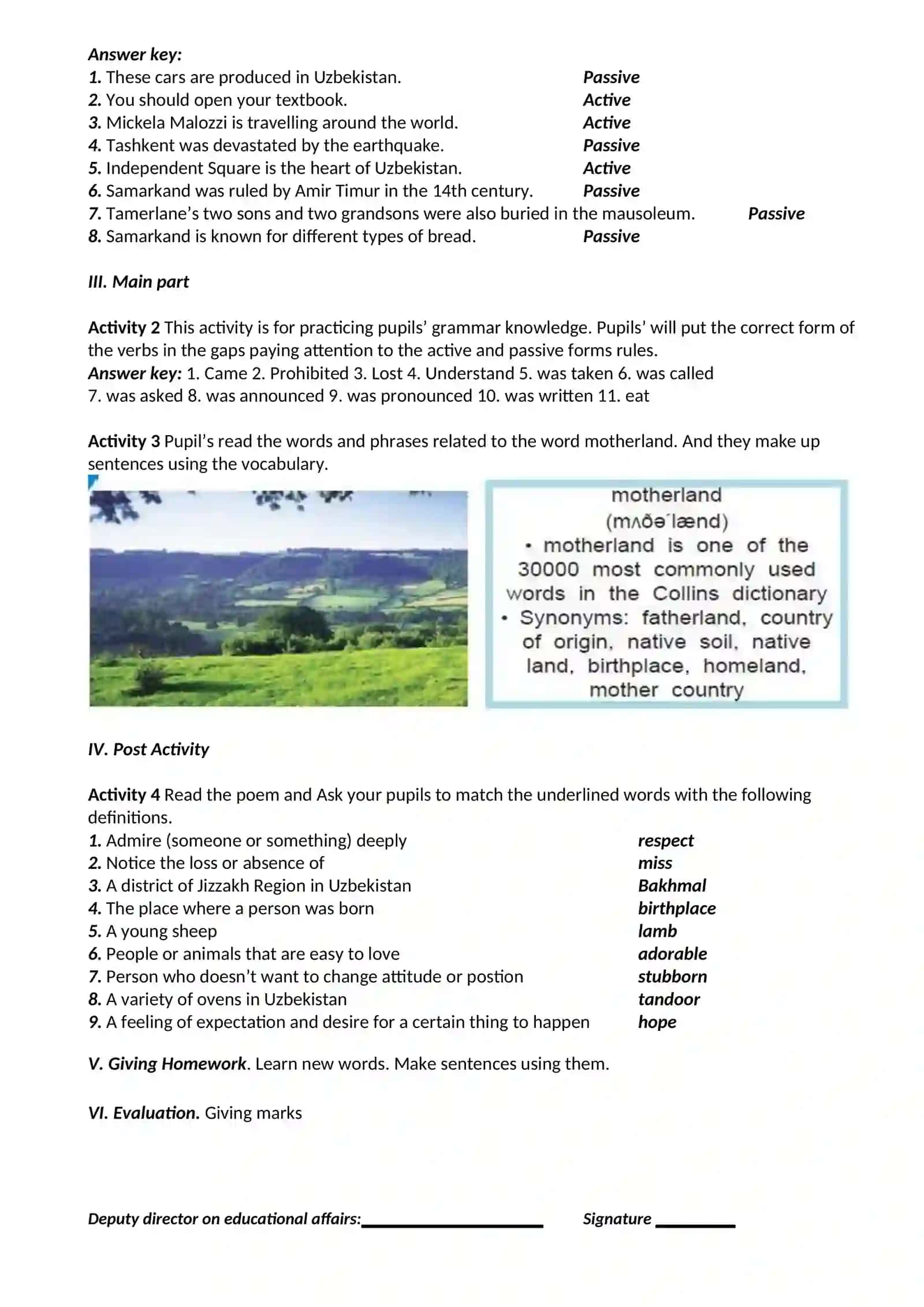 English Teacher Lesson Plan on Uzbekistan 4