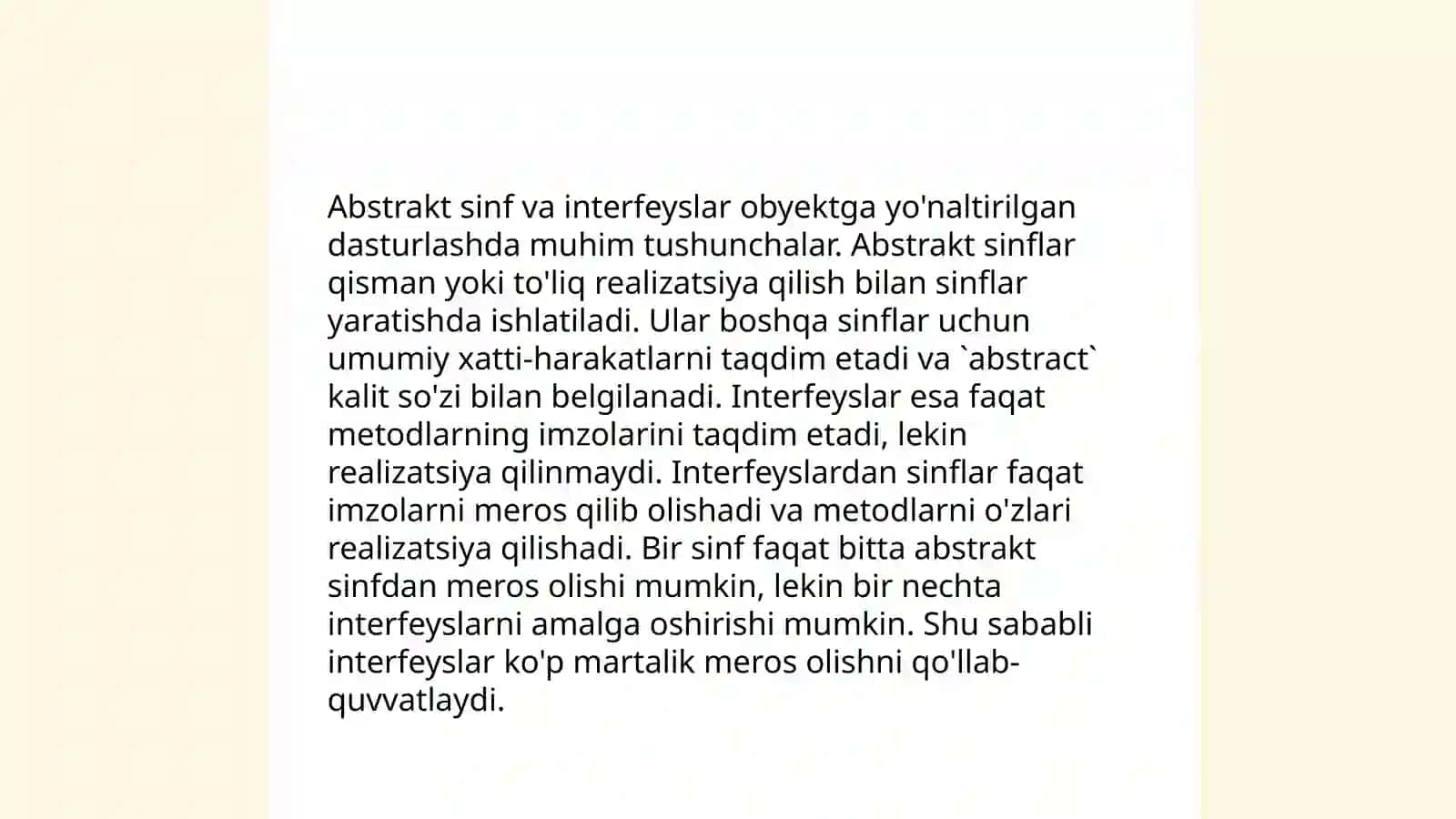 Abstrakt sinfga kirish 4