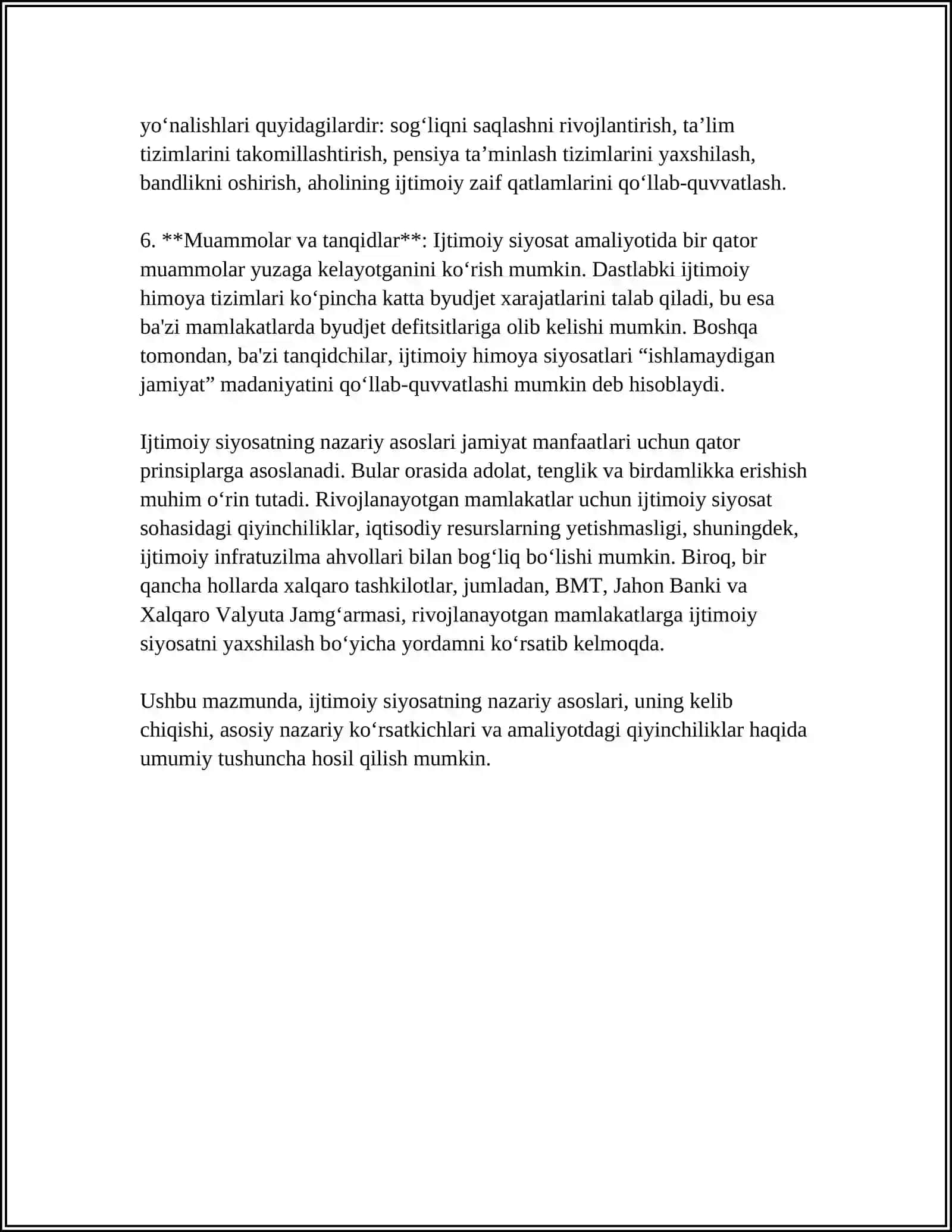 DAVLATNING IJTIMOIY SIYOSATI 4