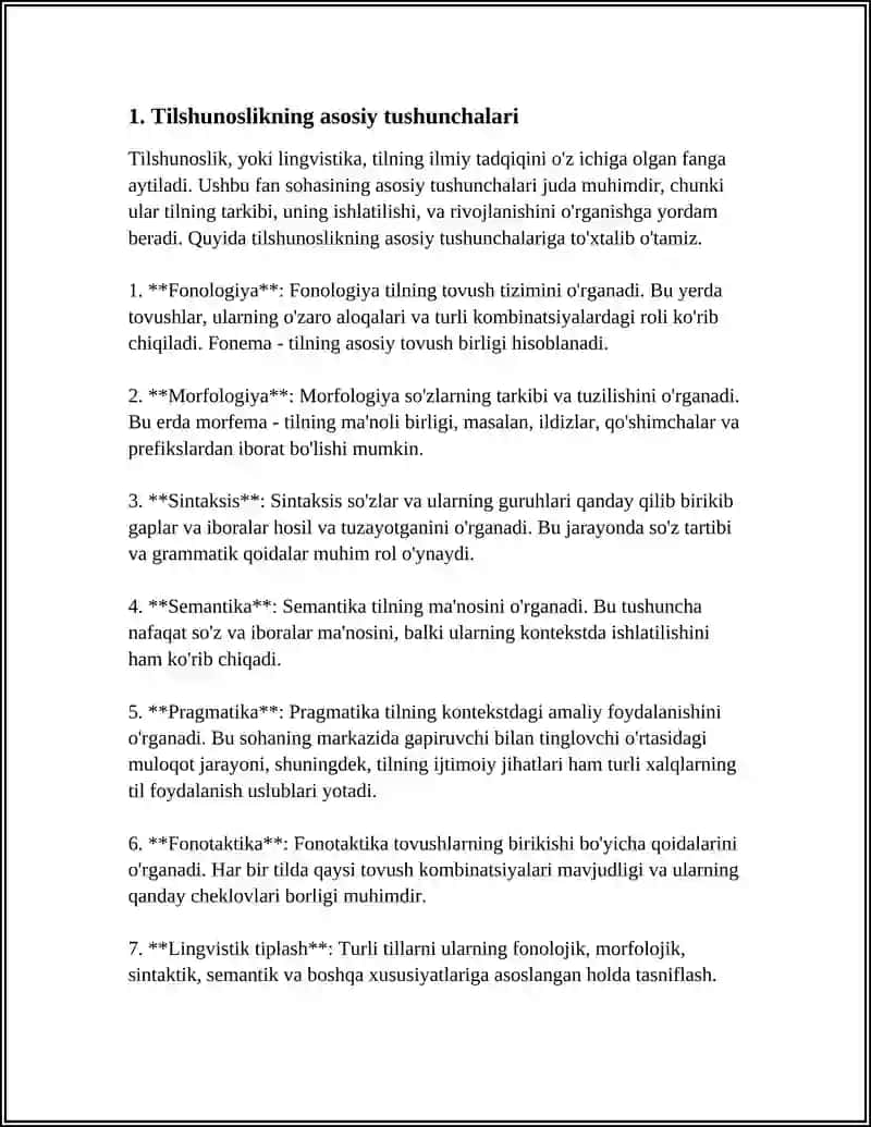 Tilshunoslikning asosiy tushunchalari 4
