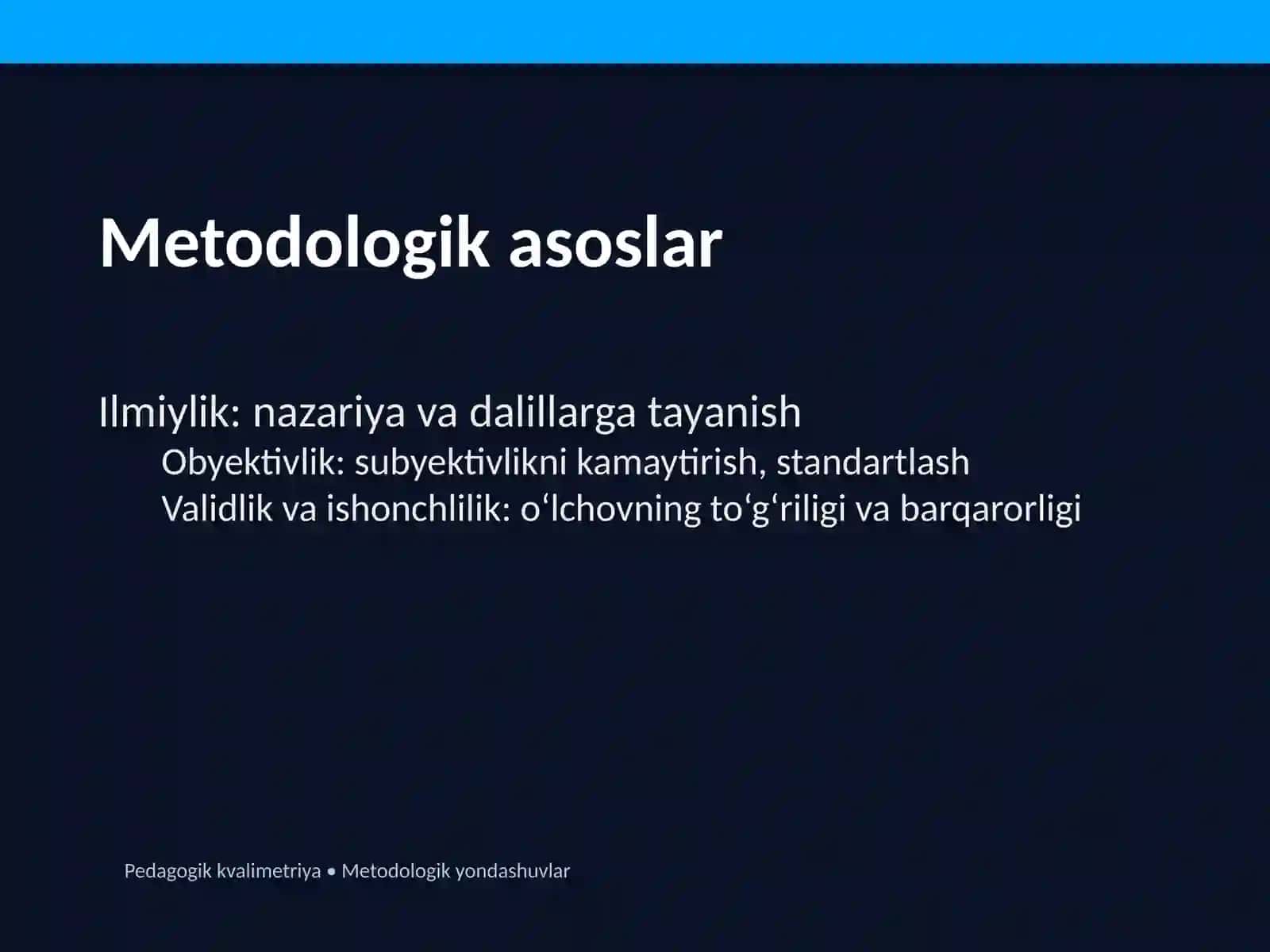 Pedagogik kvalimetriya faniga metodologik yondashuvlar 4