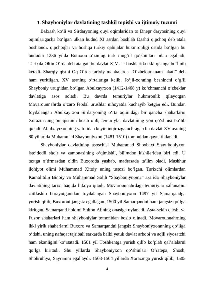 Shayboniylar davlatining tashkil topishi 4