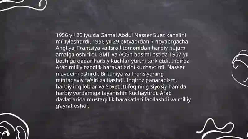 Arab davlatlarida milliy ozodlik harakatlari(1946-1969) 4