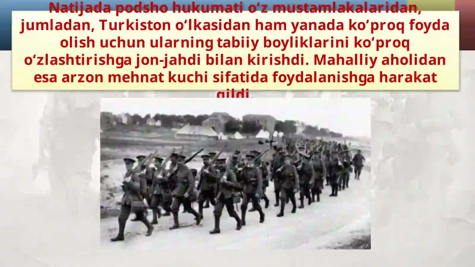 Birinchijahon urushining boshlanishi va uning turkistonga ta’siri 4