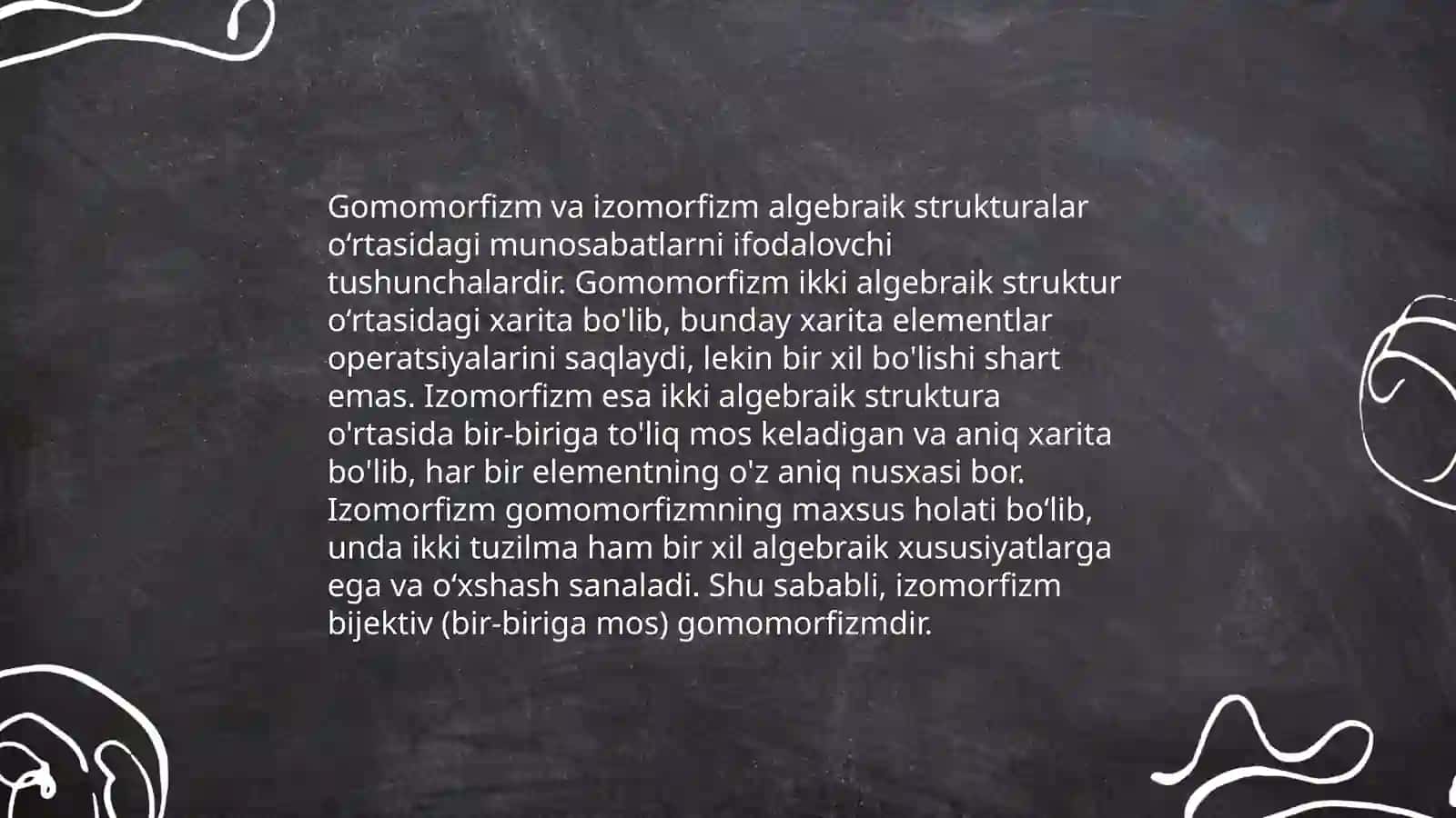 Algebralar gomomorfizmi 4