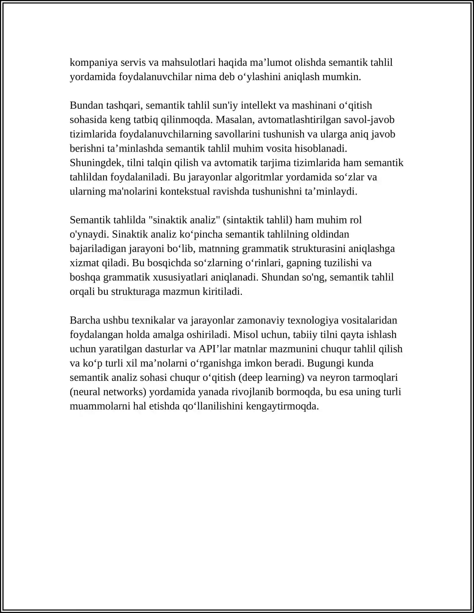 SEMANTIK ANALIZGA ASOSLANGAN TIZIM QIDIRUVI 4