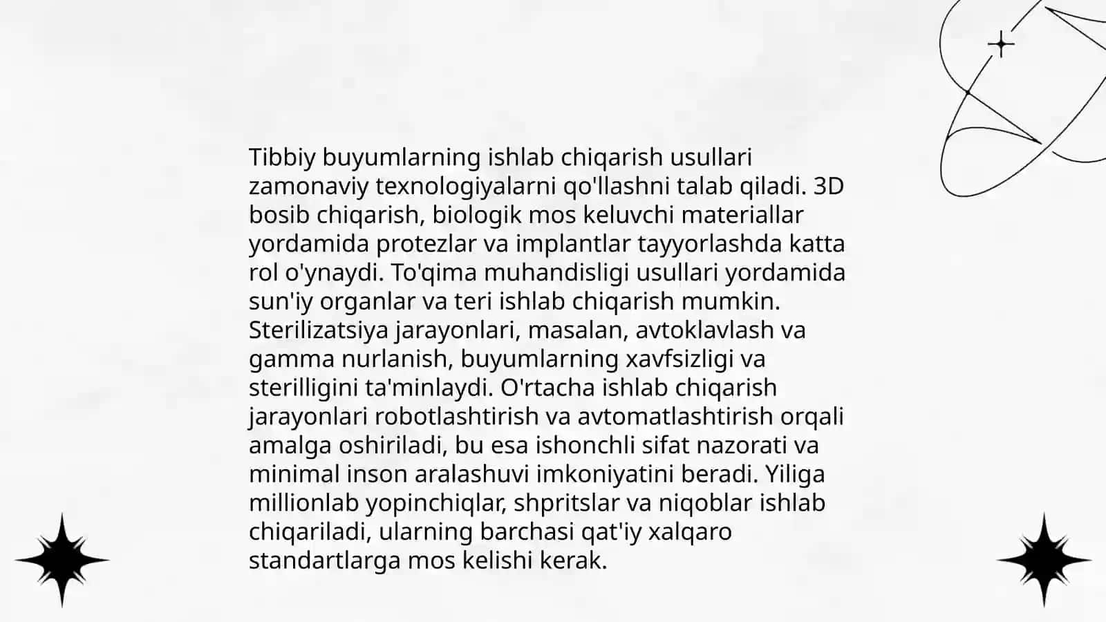Dori vositalar, tibbiy buyumlar va farmatsevtik tovarlarni ishlab chiqarish 4