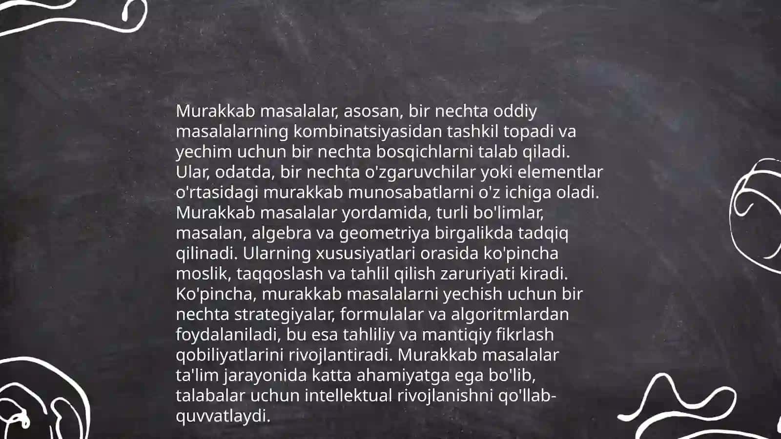 Sodda va murakkab masalalar 4