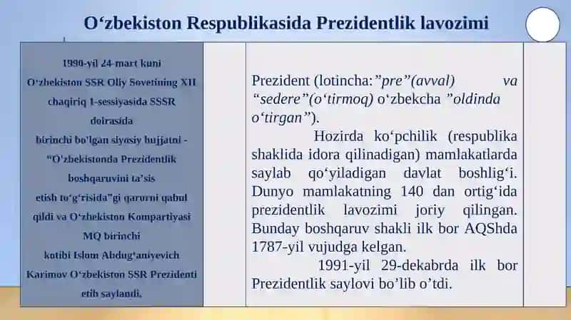 Mustaqil O‘zbekiston Respublikasining tashkil topishi va uning tarixiy ahamiyati 4
