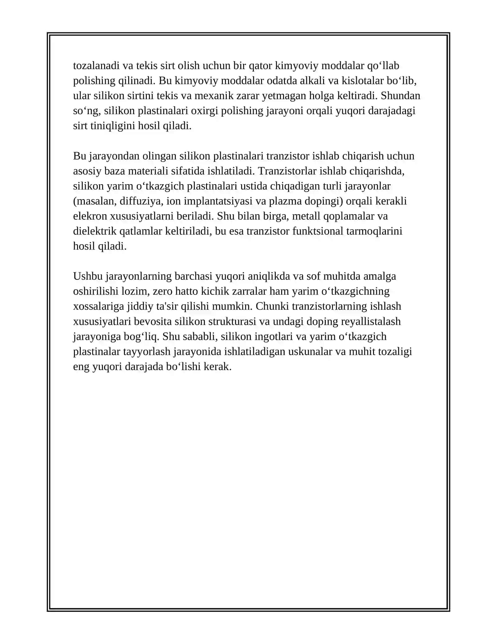 TRANZISTORNING XOSIL QILINISHI 4