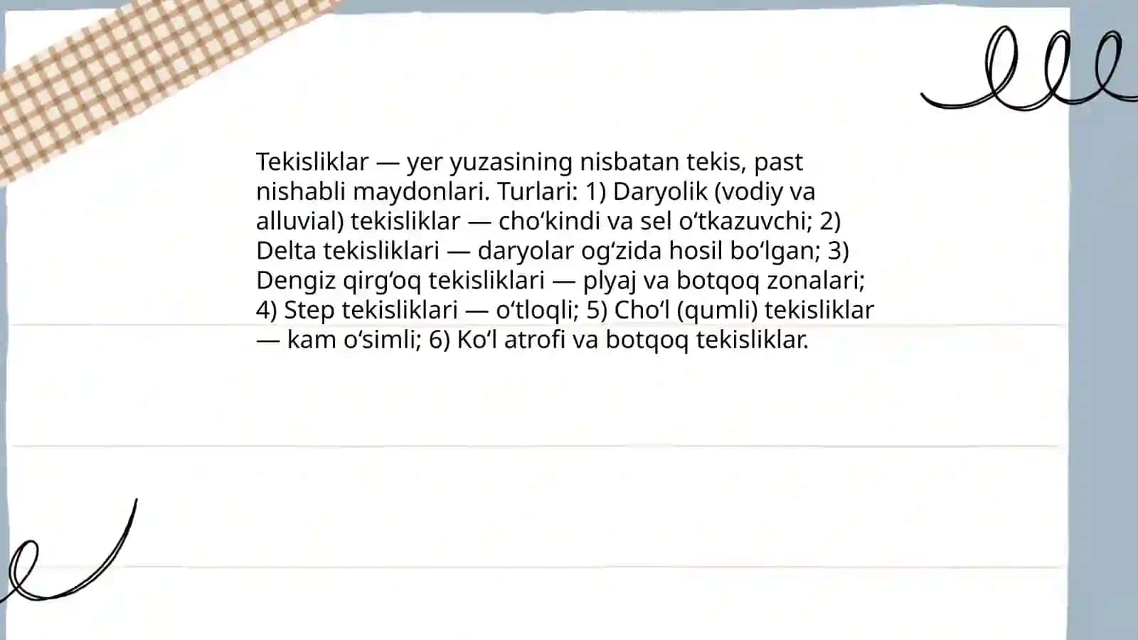 Yer rel'efining asosiy shakl va turlari 4