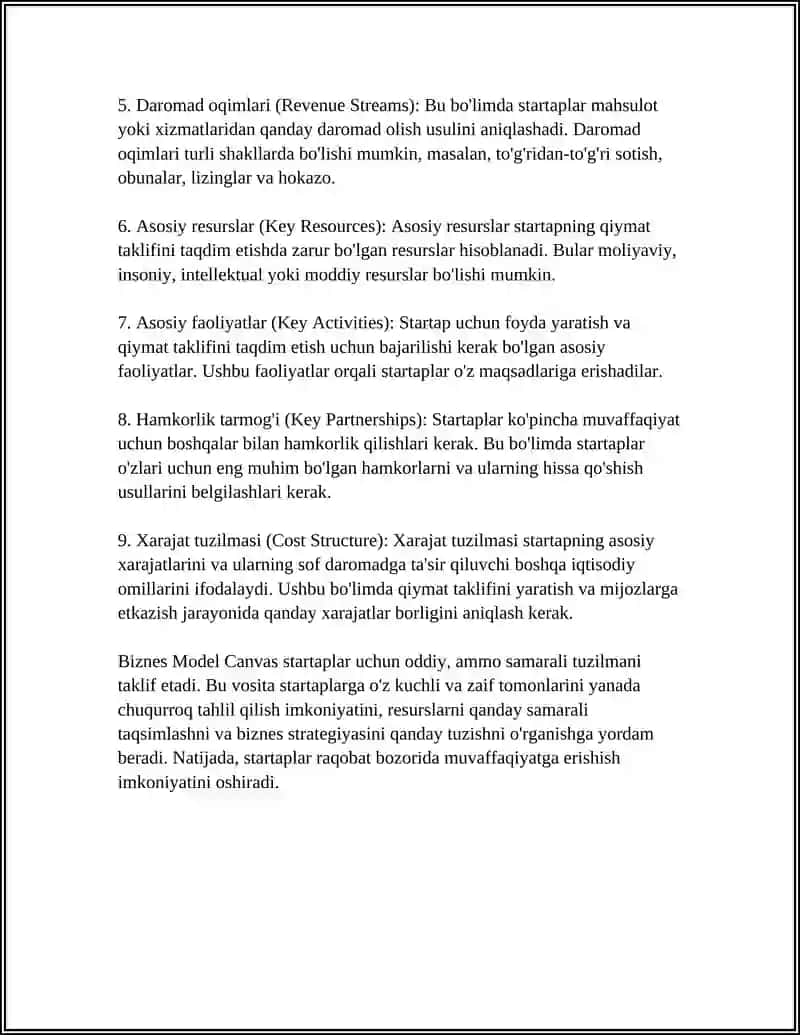 Biznes Model Canvas 4