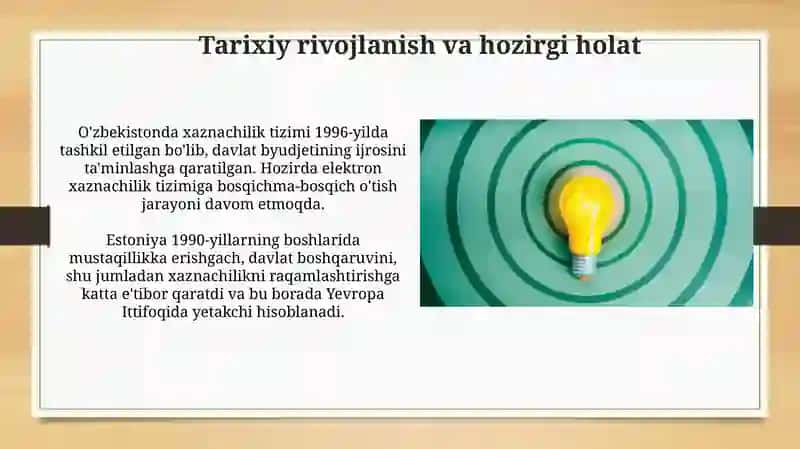 Raqamli gʻaznachilik Oʻzbekiston va Estoniya tajribasi 4