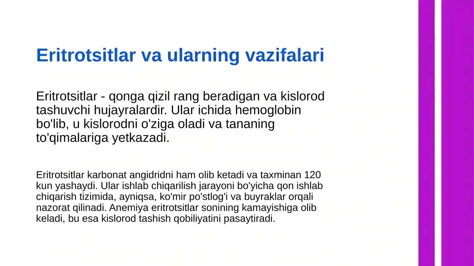 Qon hujayralarining tuzilishi va vazifalari 4