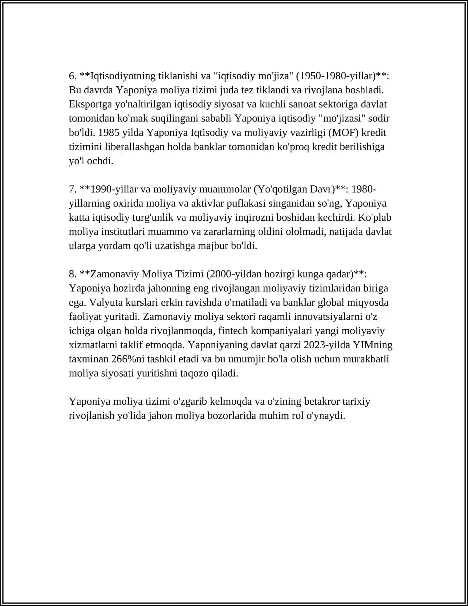 YAPONIYA MOLIYA TIZIMI 4
