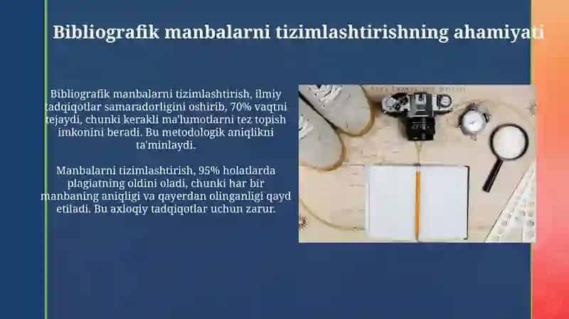 Ijtimoiy fanlar sohasidagi bibliografik manbalarni tizimlashtirish usullari 4