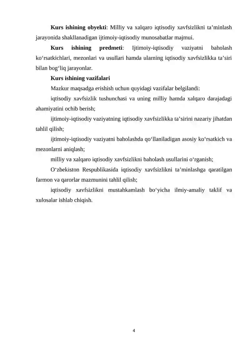 Milliy va xalqaro iqtisodiy xavfsizlikni taʼminlashda ijtimoiy-iqtisodiy vaziyatni baholash yoʻllari 4