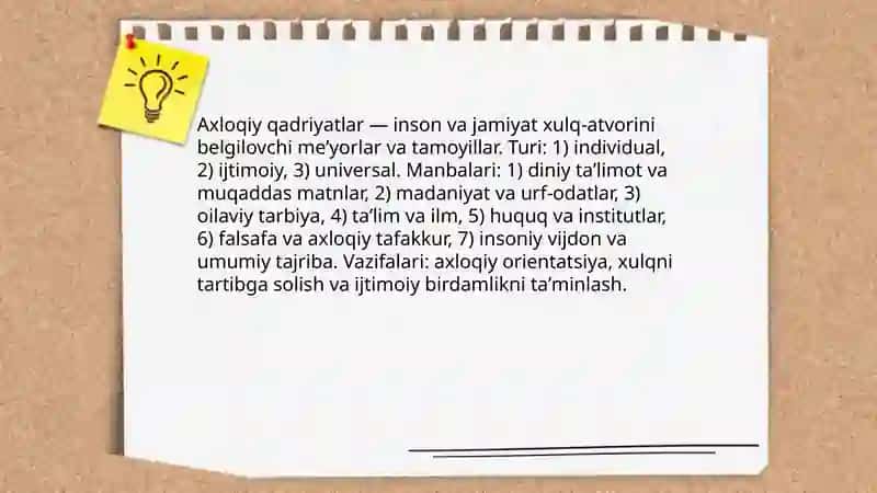 Inson va qadriyatlar falsafasi 4