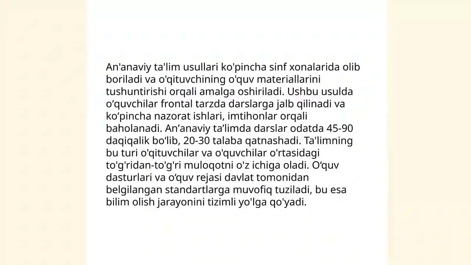 Ta'limni tashkil etish turlari va shakillari 4