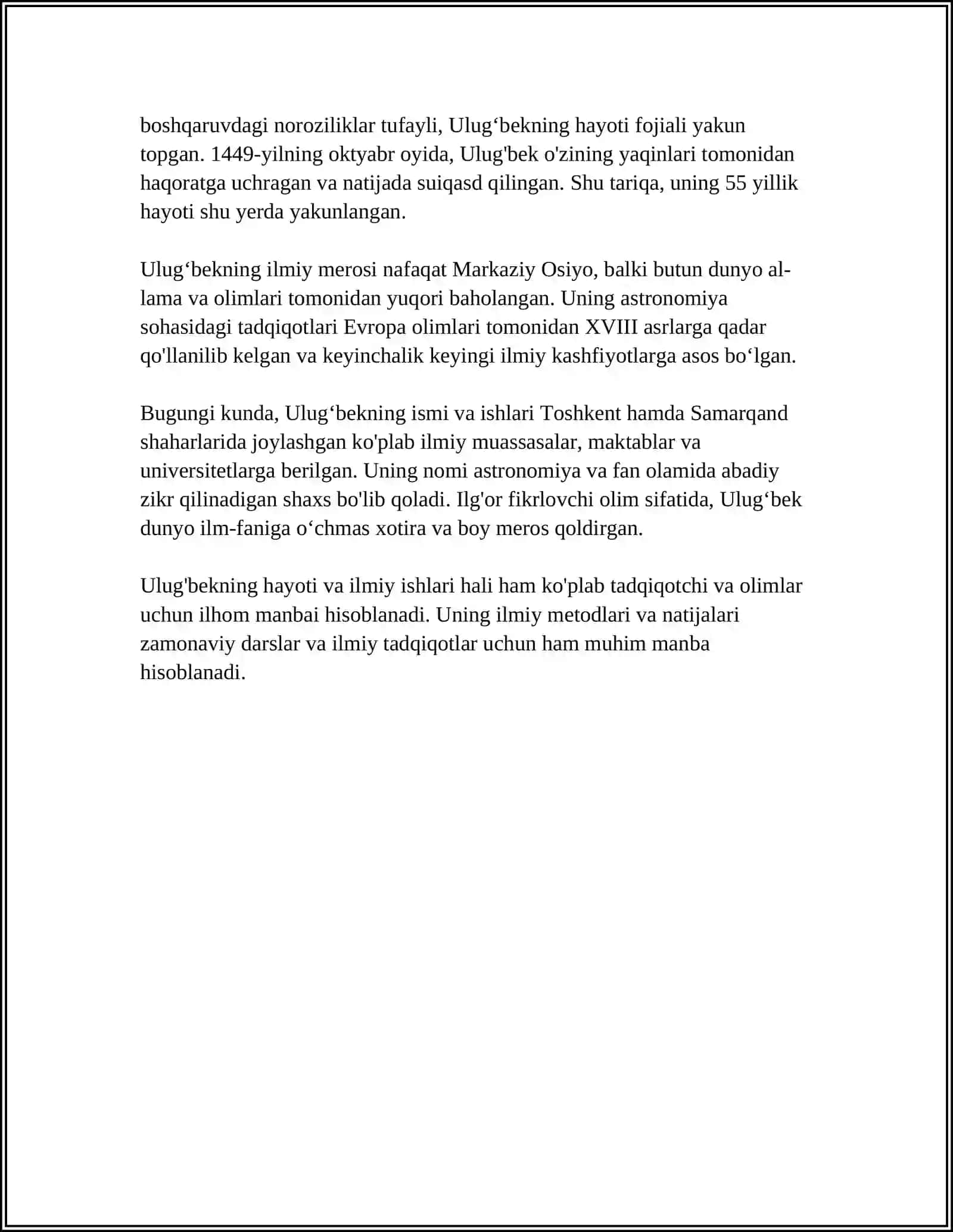 MIRZO ULUG'BEK DAVLAT ARBOBI VA BUYUK OLIM 4