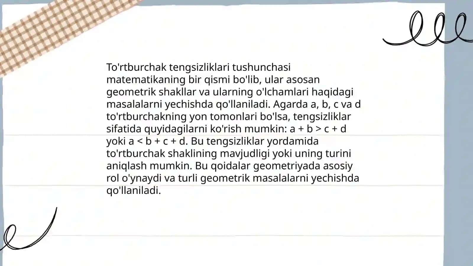 Geometrik tengsizliklar 4