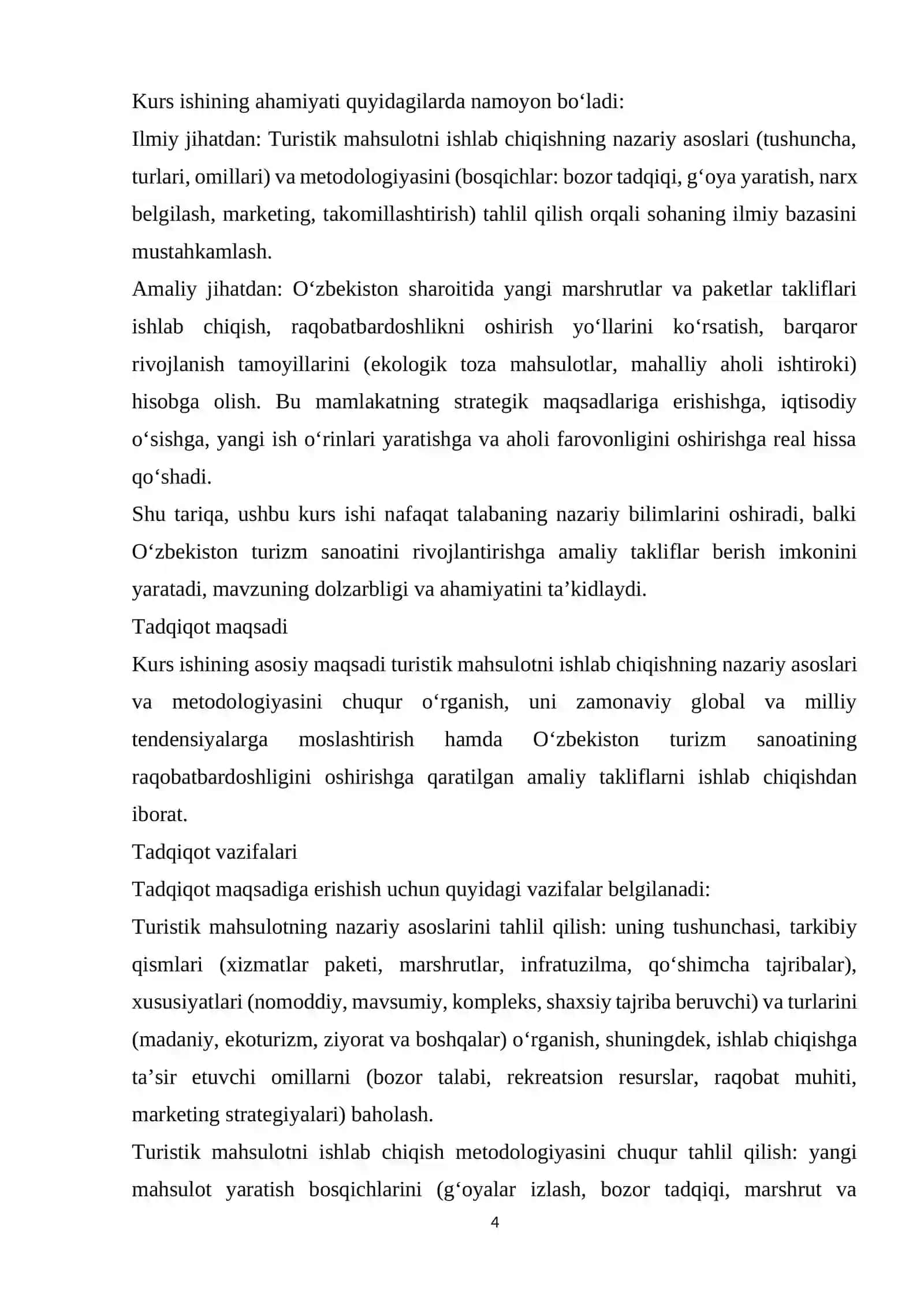 Turistik mahsulotni ishlab chiqish metodologiyasi 4