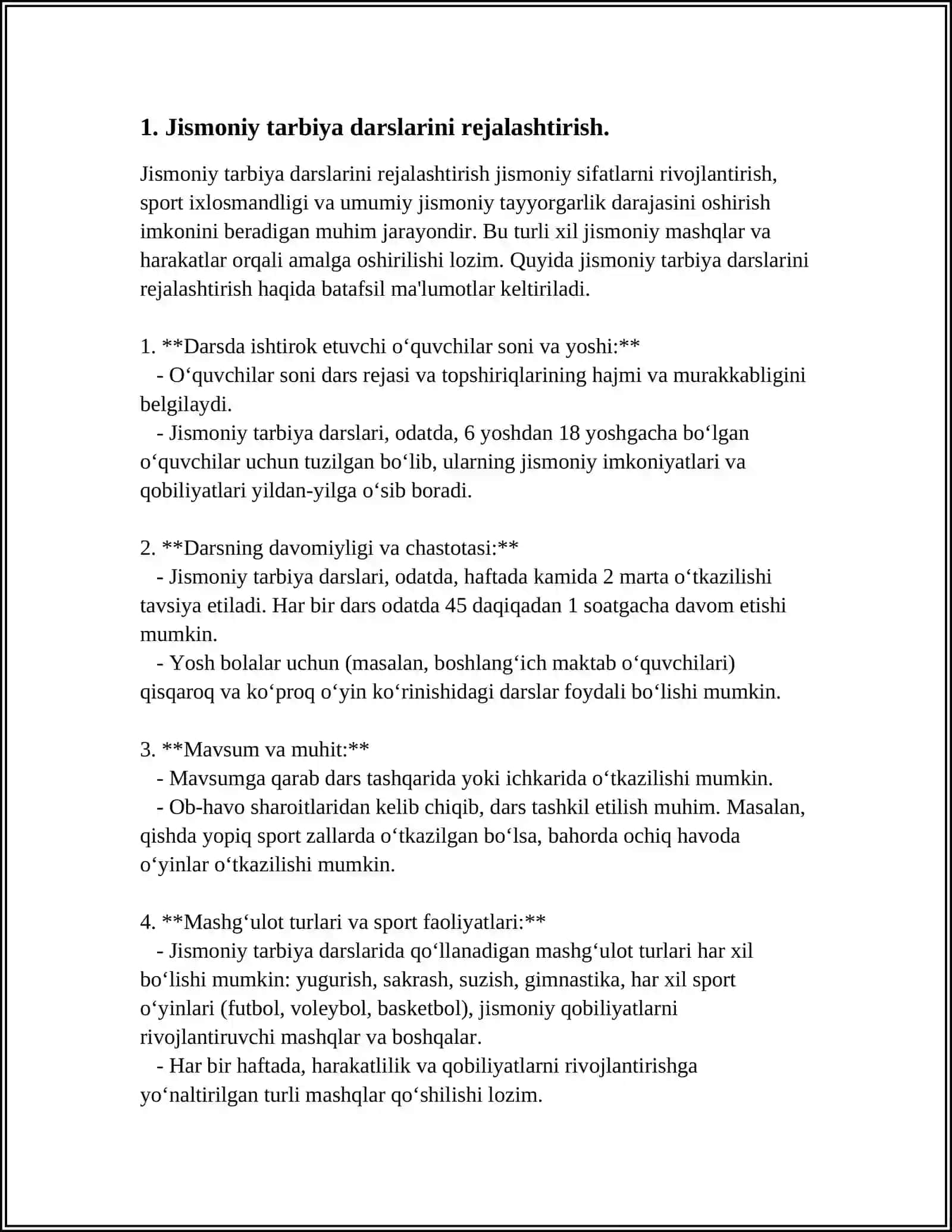 BOSHLANG'ICH TA'LIMDA JISMONIY TARBIYA ÓQITISH METODIKASI 4