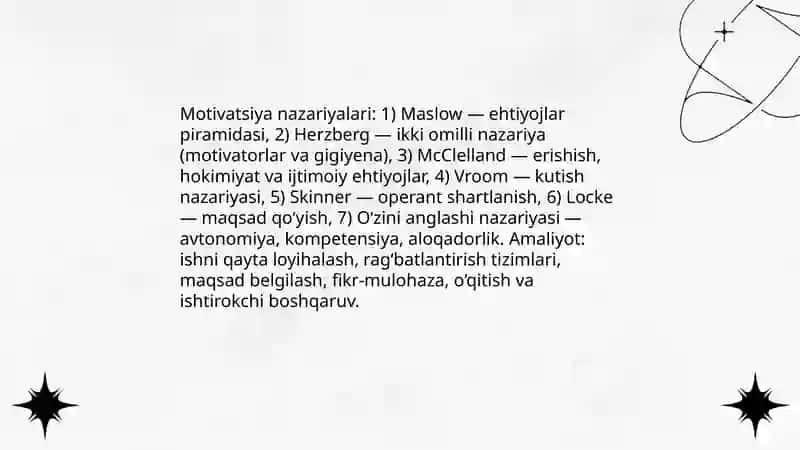 Faoliyat va mativatsiya. Muloqat 4