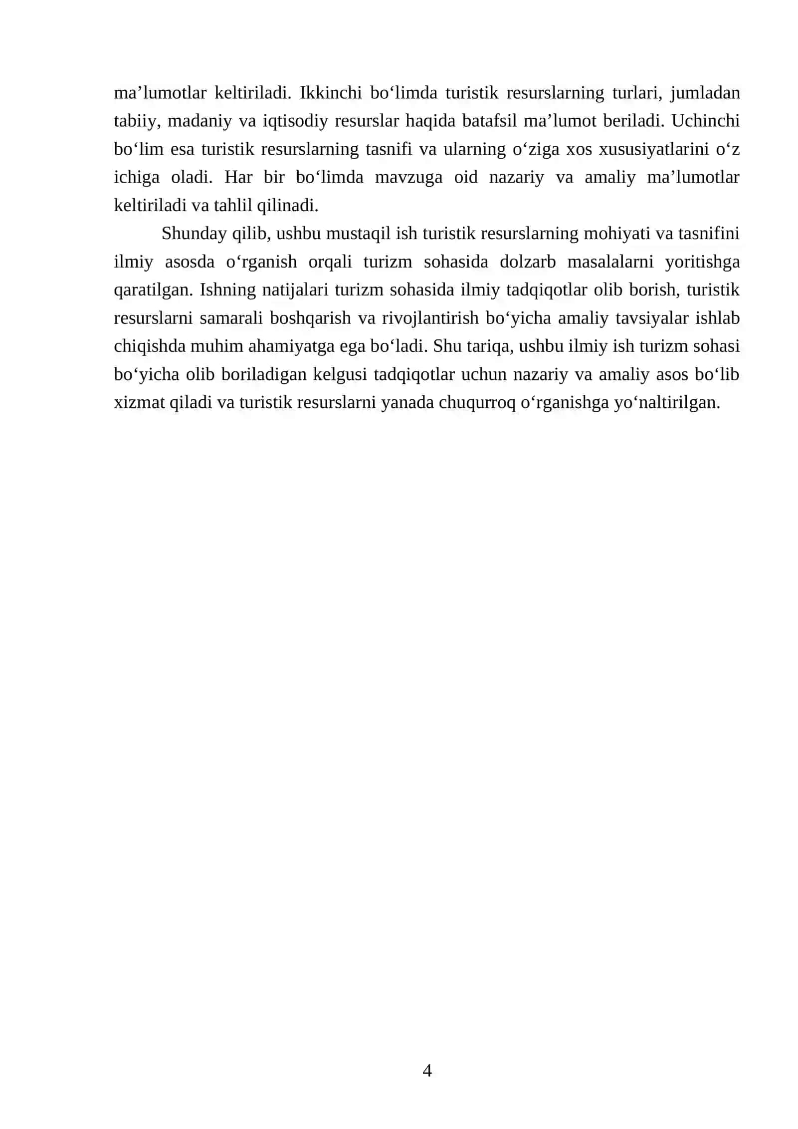 Turistik resurslarning mohiyati va tasnifi 4