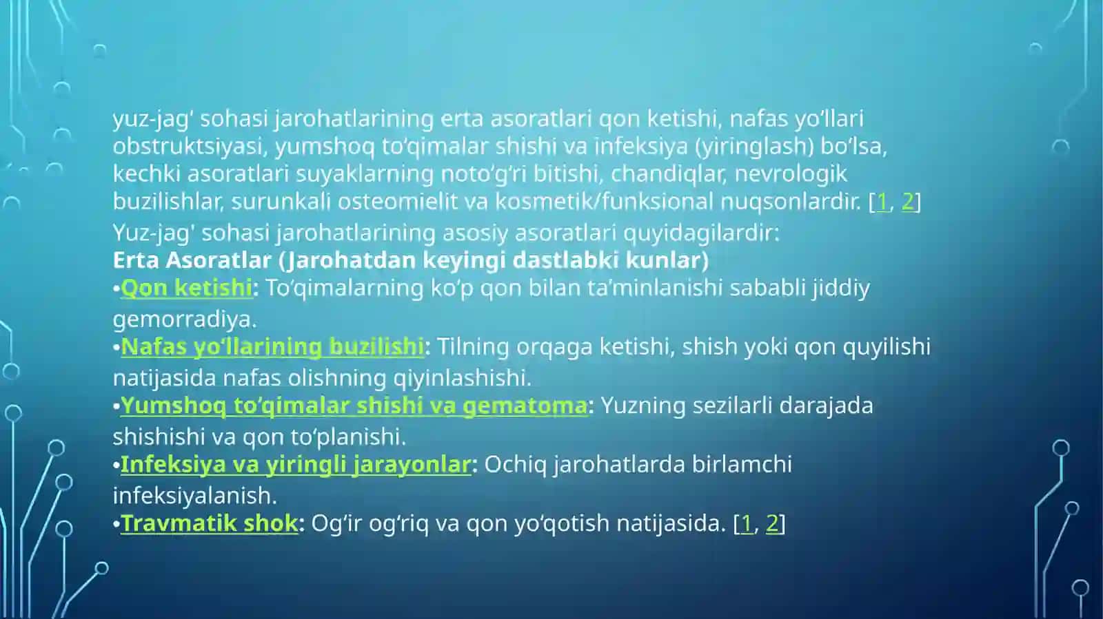 Yuz-jag'sohasijarohatlariningertavakechkiasoratlari 4