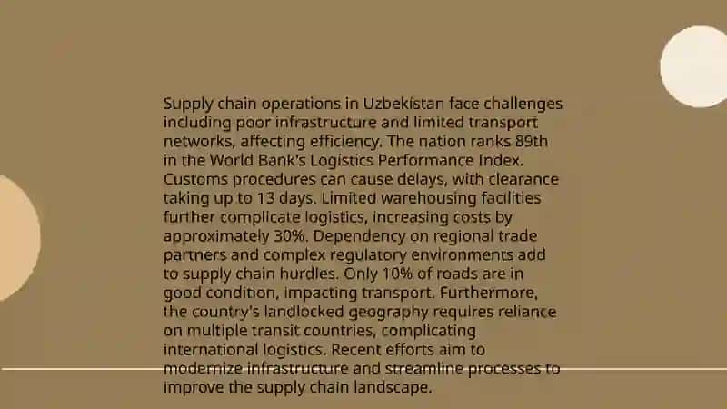 Supply chain Management in Uzbekistan and Warehouse Management and inventory control 4