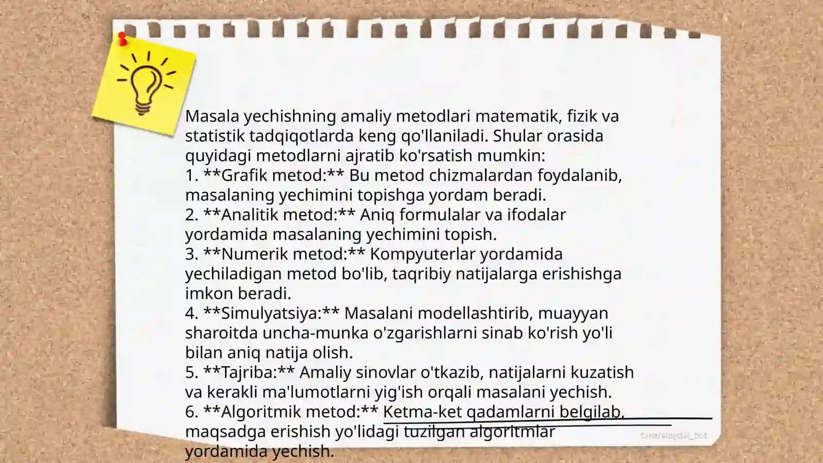 Masala tuzish va uni yechish 4