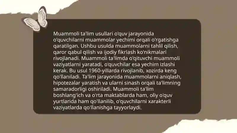 Interfaol o'quv jarayonlarini tashkil etish 4