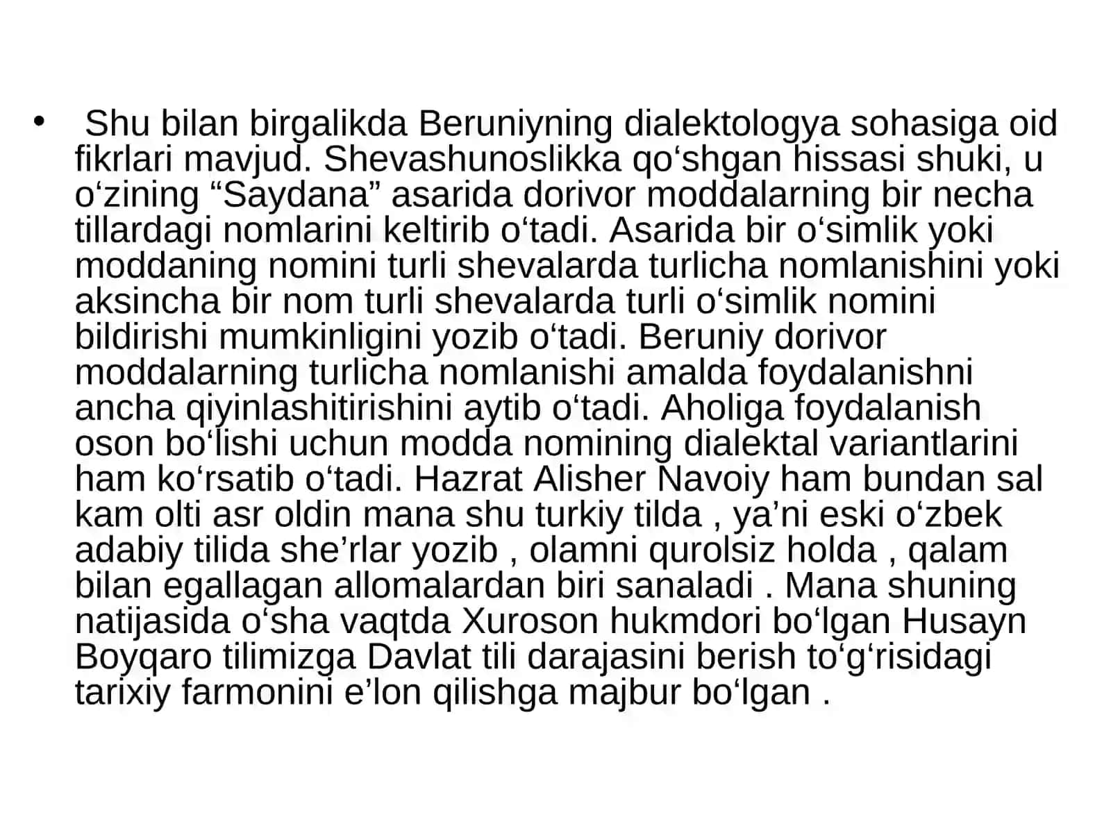 O’zbek shevalarini o’rganilishi. 4