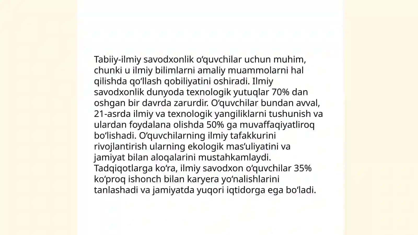 Tabiiy-ilmiy savodxonlik nima? 4