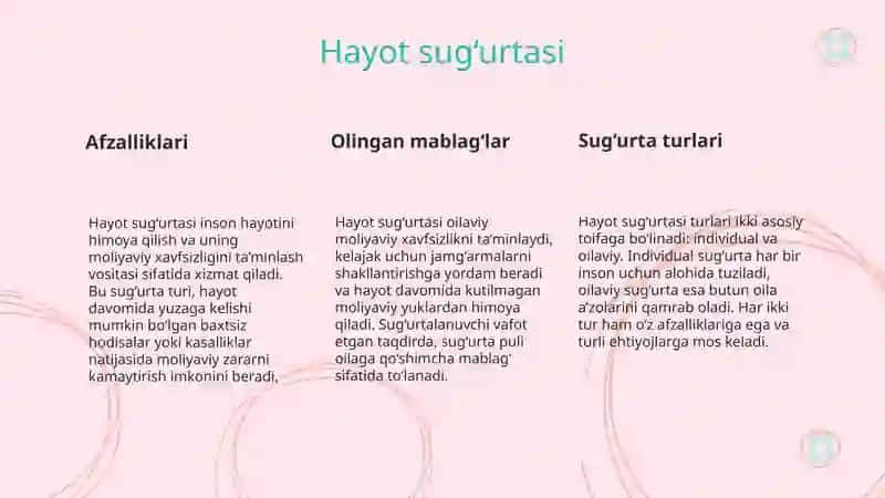 Baxtsiz hodisalar va kasalliklardan sug‘urtalash 4